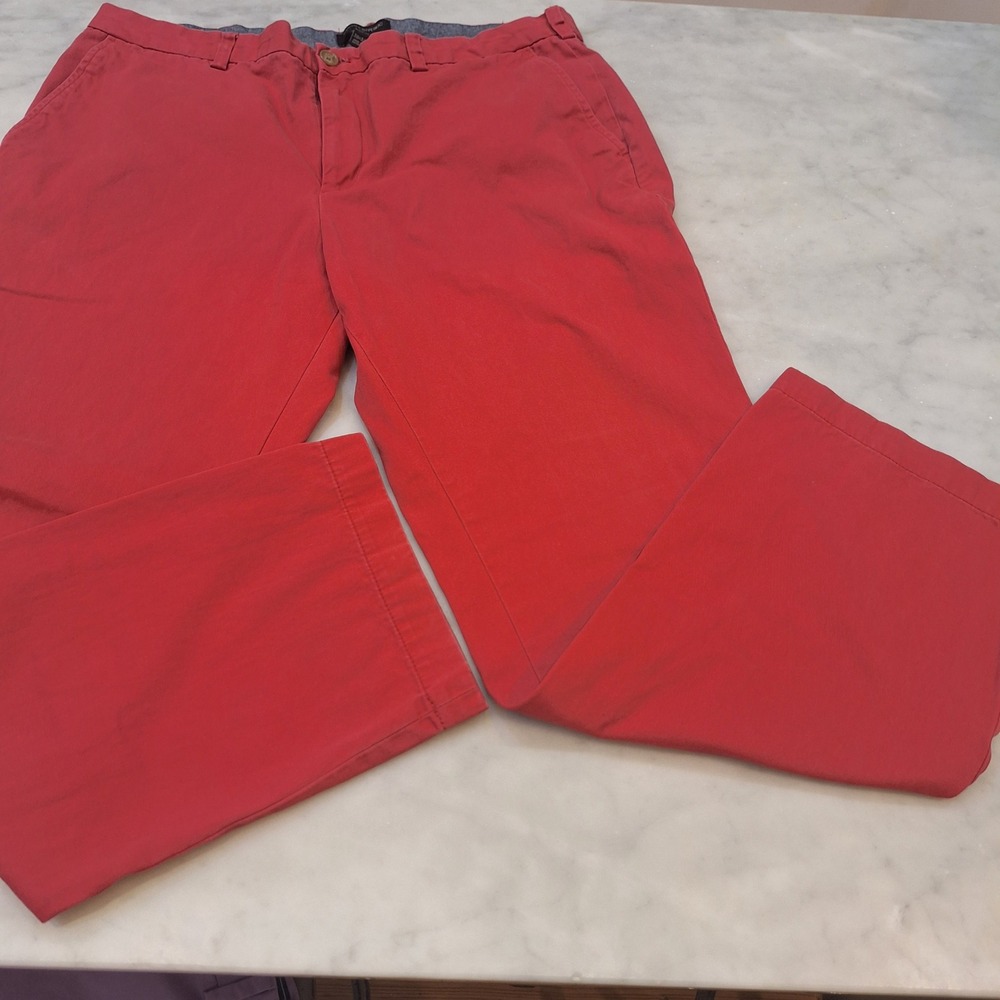 Banana Republic Chinos Mens 38x32 Red Aiden Fit Slim Tapered Cotton Pants Casual